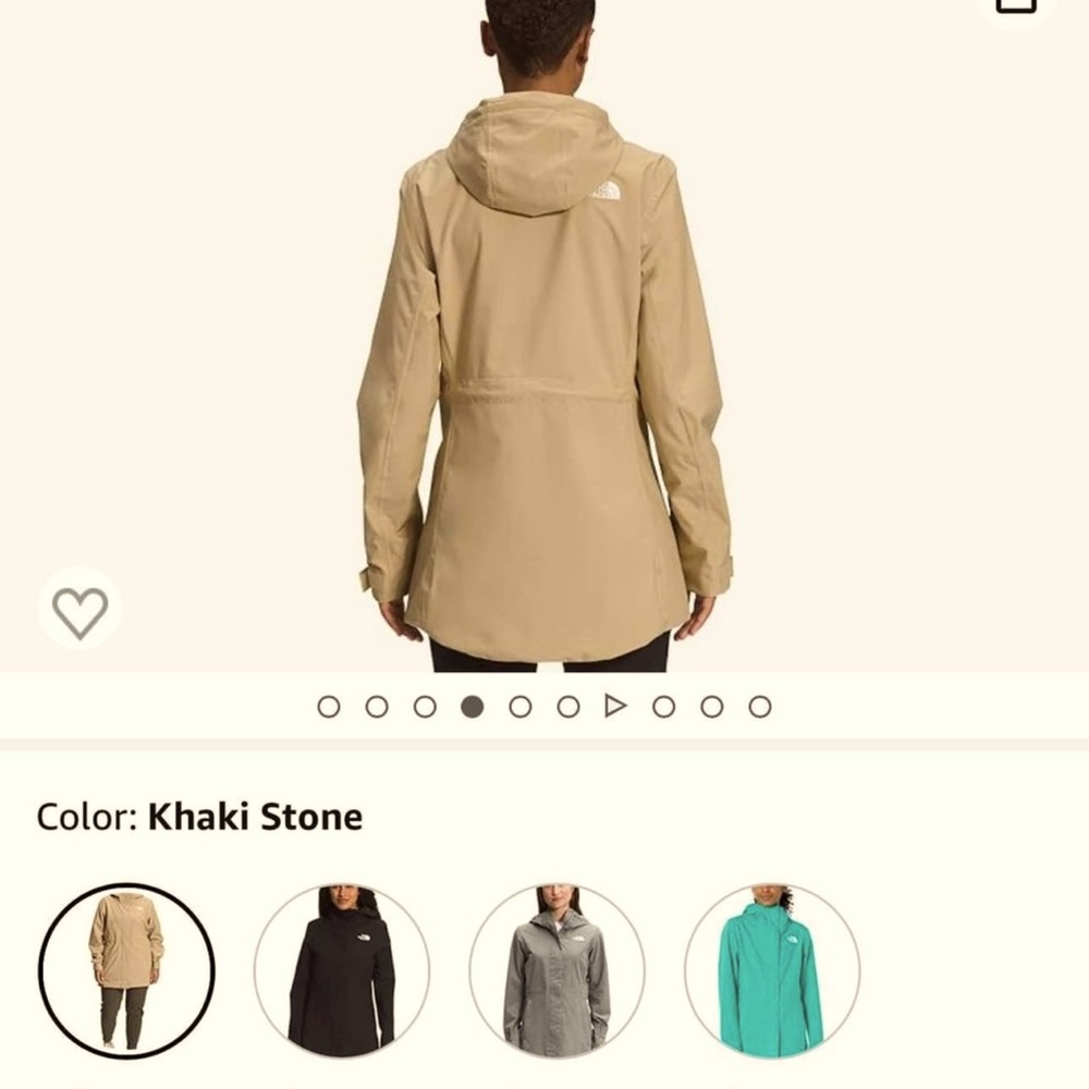 Nortface women’s city breeze trench. Size XL. Stone color/tan